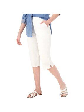 Denim & Co Skimmer Size 3X Tall EasyWear Twill Relaxed Pull On White Minimalist